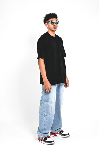 NBD OVERSIZED PLAIN TEES BLACK