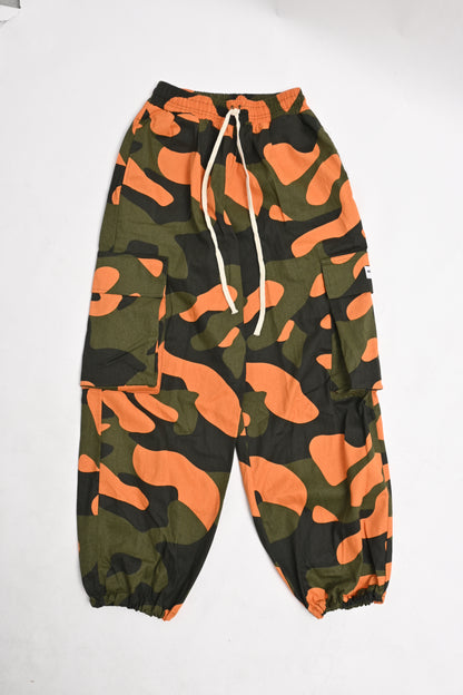 NBD CAMO PANTS WIDE LEG