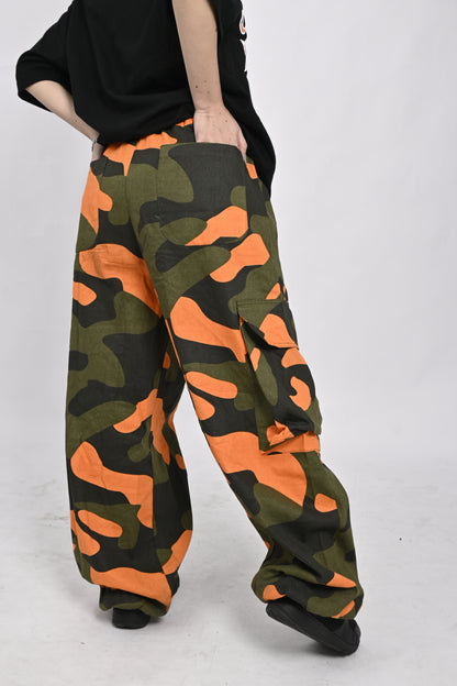 NBD CAMO PANTS WIDE LEG